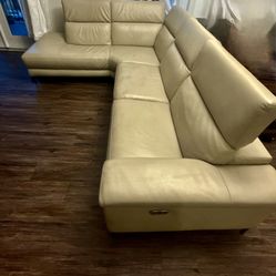 Real Leather Sectional Sofa 