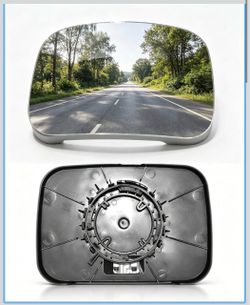 Hood Mirror Glass Compatible with Freightliner Cascadia 2018 2019 2020 2021 Hood Mirror Glasses with Defrost Heated for Freightliner Cascadia OE: 2277