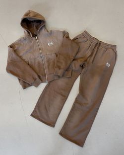 Cropped Zip Up Hoodie Set