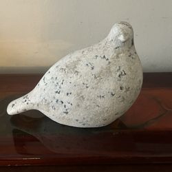 Peace be to you; Vintagelike Abstract Clay Dove Figurine: