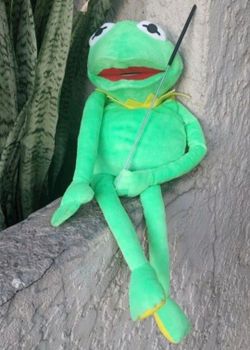 Kermit Frog Puppet Green with Control Rod