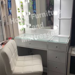 Vanity Set Hollywood Mirror LED Lights Makeup Table✨New