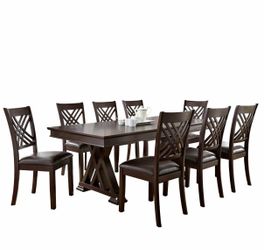 Adrian Espresso dinig Chairs (Set of 8)