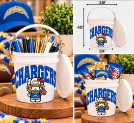 LA Chargers Hello Kitty Mini Plastic Bucket with Lid