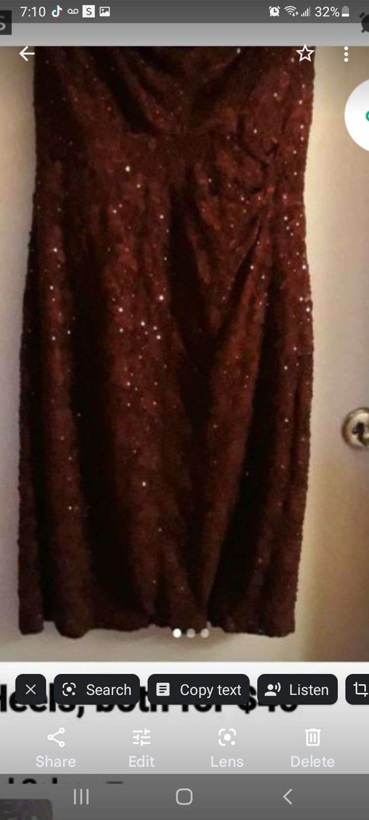 Women's Burgundy Dress Only , Size 16,  Only Wore Once  $25