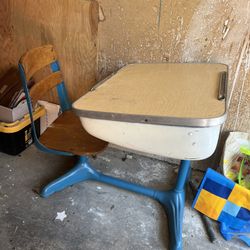 Small Vintage School Desk