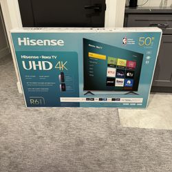 Brand New 50” Hisense UHD 4K Roku Smart TV