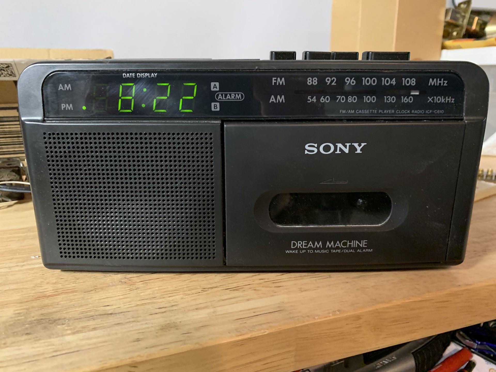 Sony Digital Clock Radio Cassette Player