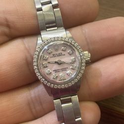 Ladies Pink Pearl Rolex Diamond Buy Sale Trade Gold Silver Watches Scrap Oro