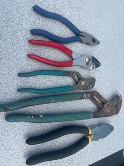 Sold as-is 5pc Plier Lot: Channellock, Stanley - $15