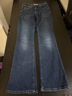 Levis Premium 725 High Rise Bootcut Women’s 25x30 Stretch Blue Jeans Dark Wash