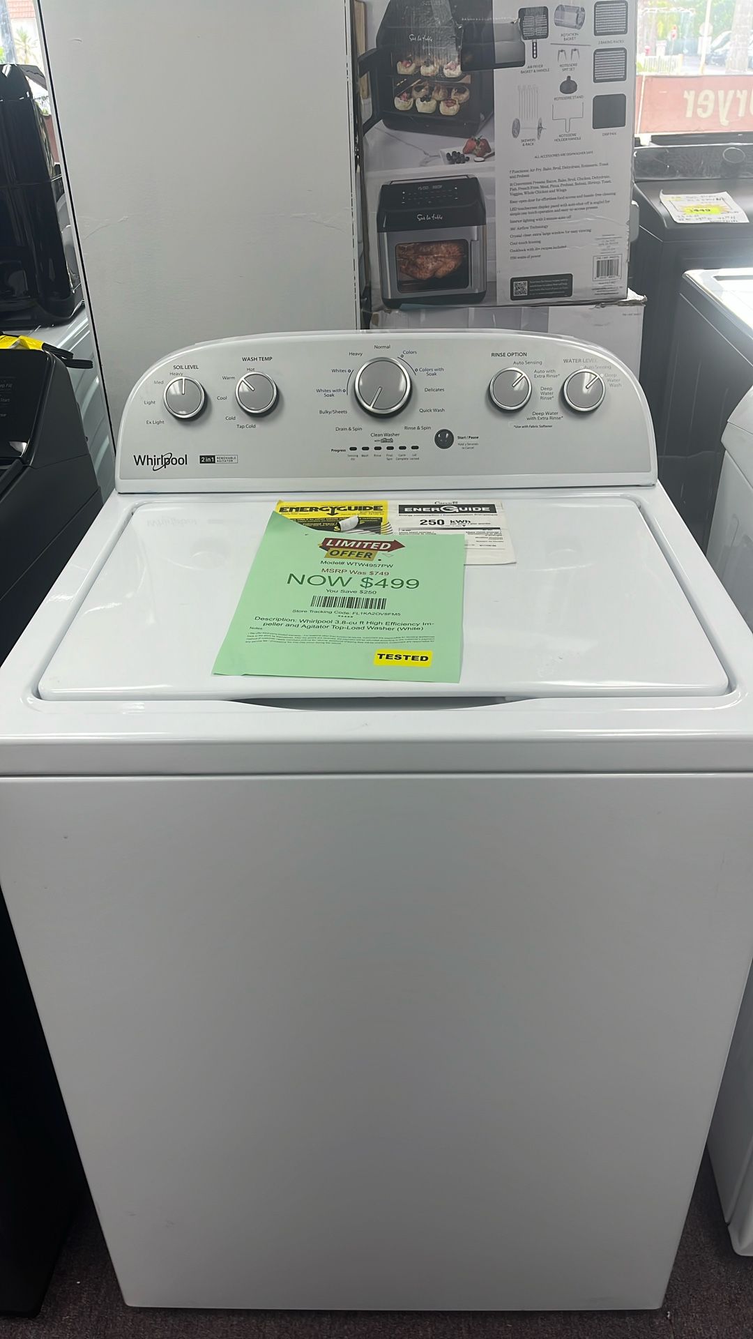 Washer Top Load New Open Box And 1 Year Warranty