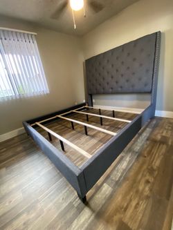 Gray King Size Bedframe