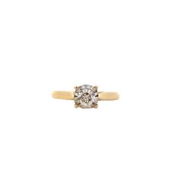 10K Yellow Gold Diamond Women's Ring - 0.50ct