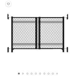 Black Metal Mesh Pet Gate