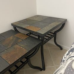 Stone Coffee And End Table Set