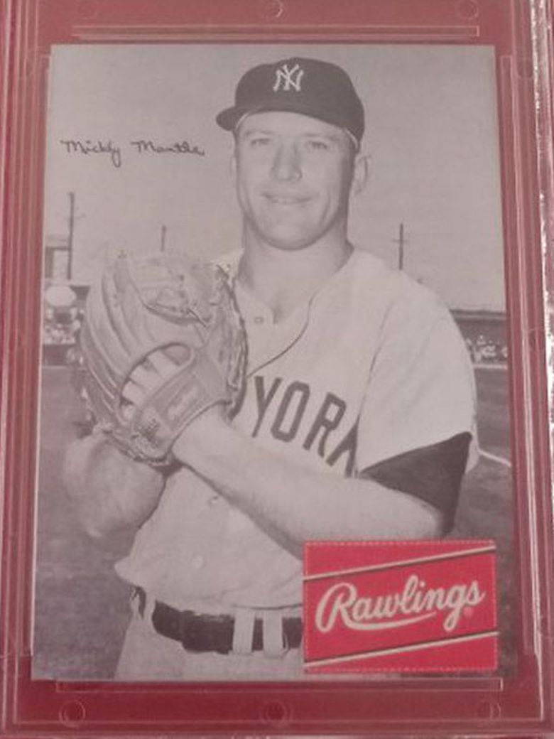 Gem Mint Graded 10 Mickey Mantle Rawlings Glove Advertising Promo Baseball Card