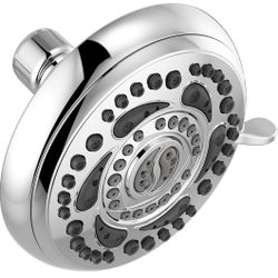 Delta 75784 Universal Shower Head, Chrome, 7 Settings, Modern Style, Round Shape
