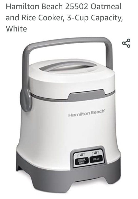 Hamilton Beach 25502 Oatmeal and Rice Cooker,