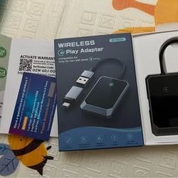 Wireless Carplay Adapter, Converts Wired to Wireless carplay adapter for iphone, Wireless Control Plug & Play Carplay for Cars from 2017 & for Apple i