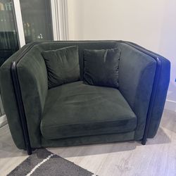 Green velet chair
