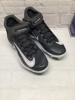 Nike Alpha Huarache Elite 4 Mid Black Baseball Cleats Men’s Size 8