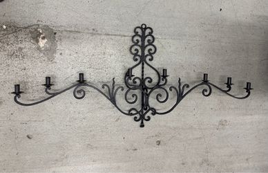 Wrought iron candle holder