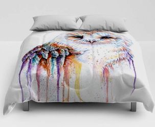 Colorful Owl Comfortors by Society6