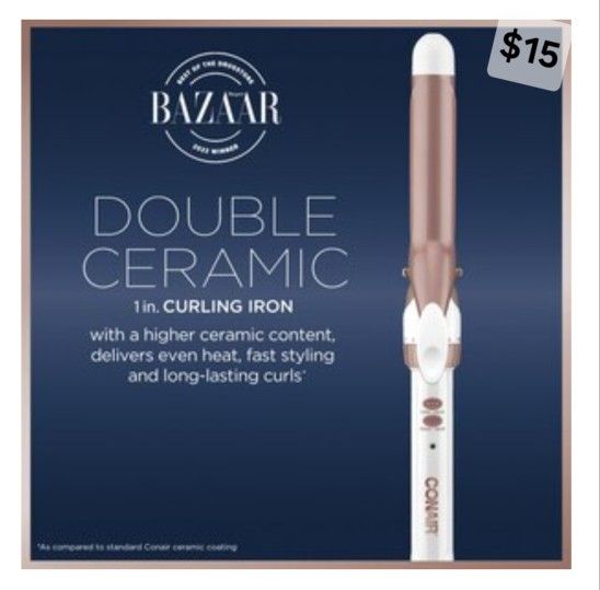 Conair Double Ceramic 1" Curling Iron