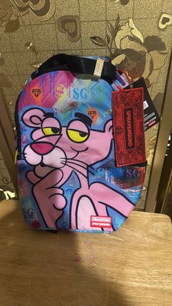 Sprayground Limited Edition Pink Panther Multicolor Medium Kids Zip Backpack