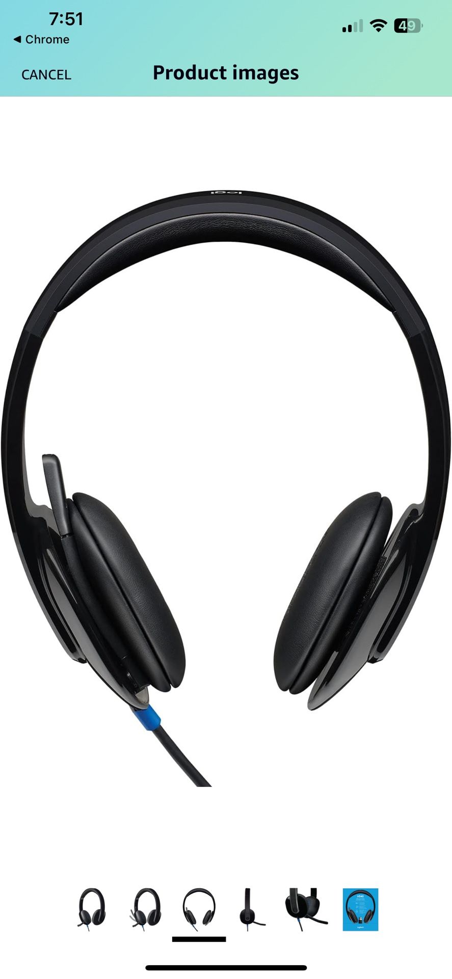 Logitech High-performance USB Headset H540 for Windows and Mac, Skype Certified, Black, 2.3