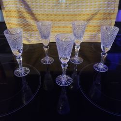 5 Crystal Glasses from Russia