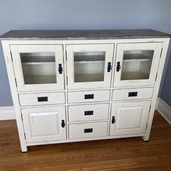 Canadel Solid Wood Dining Room Display Hutch Cabinet - Made In Canada