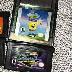 Nintendo GameBoy Advance Games. Danny Phantom And SpongeBob 
