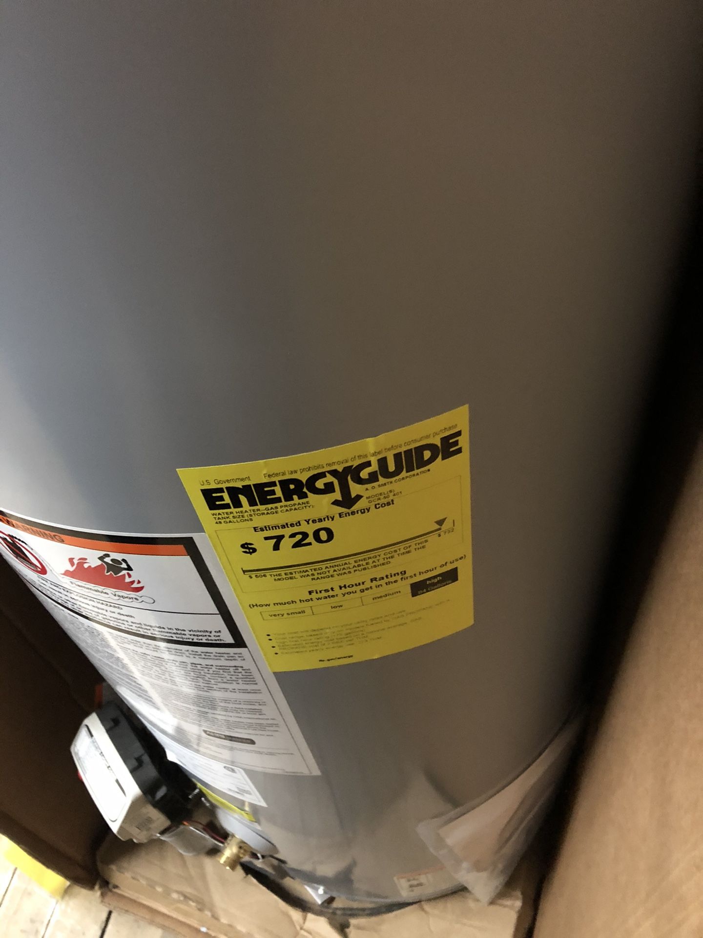 Propane Water Heater 50 Gallon