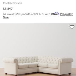 Pottery Barn 3-Piece L-Sectional  - $1400 (paid Over 7k)