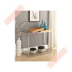High Quality Modern Tempered Glass New Console Table with Expensive Bamboo Trays