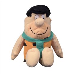 Hanna Barbera Fred The Flintstones Plush 10" Stuffed Animal Toy Works Vintage