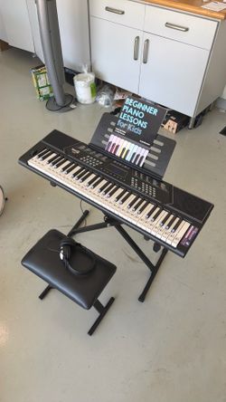 Rockjam Electric Keyboard with headphones, seat, and stand