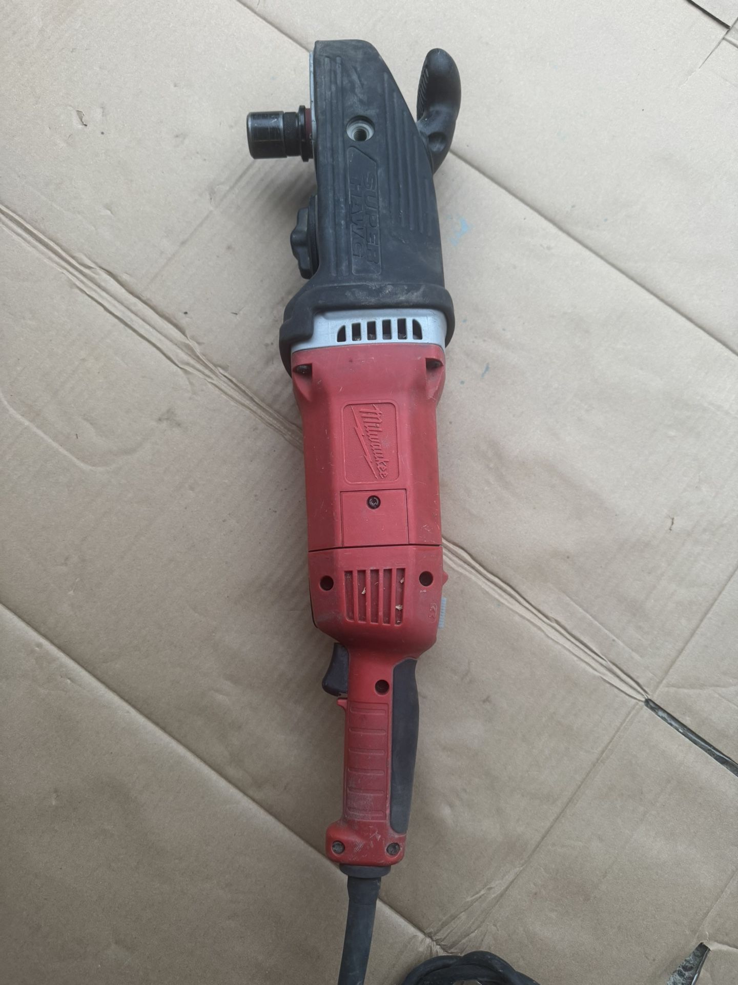 Milwaukee 1680 20 Super Hawg is a 13 amp 1/2 inch corded right angle drill designed for heavy duty stud and joist drilling