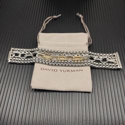 David Yurman Multi-Row Mixed Metal Bracelet 19cm 29mm