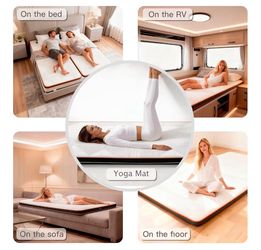 F&G Full Body Massage Heating Mat, Heating Massage Mattress with 9 Airbags, Improving Sleep, 3 Modes, 3 Heating to Relieve Discomfort in Shoulders, Wa