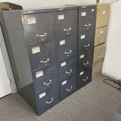 4 tall file cabinets 