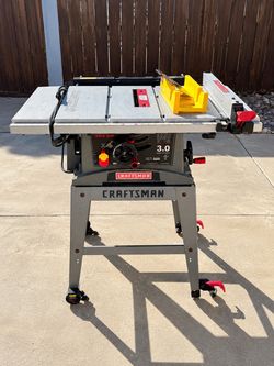 Craftsman 10” Table Saw 3.0 HP with Rolling Stand & Rip Fence