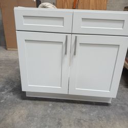 White Bathroom Vanity – Wood Cabinet