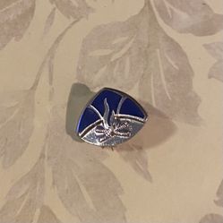 Vintage Sterling Silver Campfire Girls Enamel Pin
