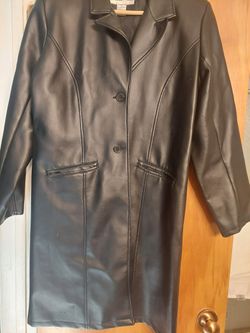 Faux Leather Coat
