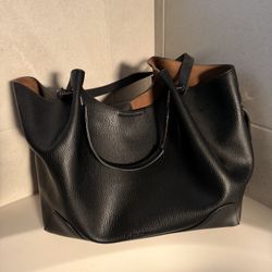 Black Leather Tote 