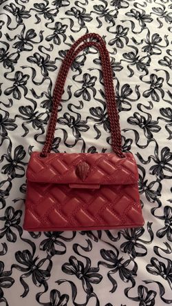 glossy red purse