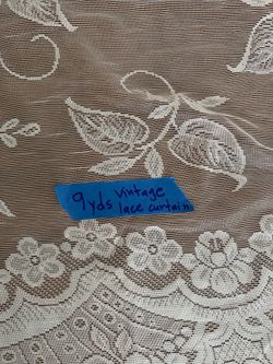 9 yards of vintage  curtain lace